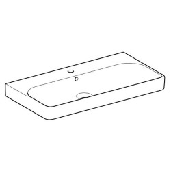 Praustuvas Geberit Smyle Square, 600x480 mm, su anga maišytuvui