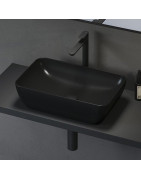 Praustuvas Ravak Uni 500 R Slim, 500x310x125 mm, be angos maišytuvui, juoda blizgi