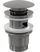 Dugno vožtuvas Alcadrain A390, click-clack, praustuvams su perpylimu, 5/4", apvalus dangtelis, chromas