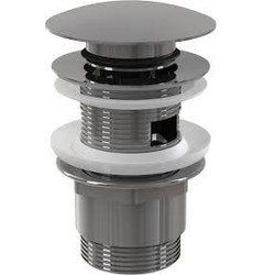 Dugno vožtuvas Alcadrain A390, click-clack, praustuvams su perpylimu, 5/4", apvalus dangtelis, chromas