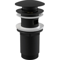 Dugno vožtuvas Alcadrain A392BLACK, click-clack, praustuvams su perpylimu, 5/4", aukštas, juoda