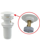 Dugno vožtuvas Alcadrain A392B, click-clack, praustuvams su perpylimu, 5/4", balta