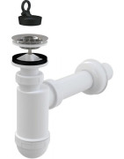 Sifonas praustuvui Alcadrain A41C, su ventiliu, DN40/32, baltas