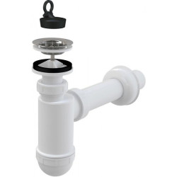 Sifonas praustuvui Alcadrain A41C, su ventiliu, DN40/32, baltas