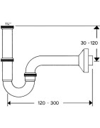 Sifonas praustuvui Hansgrohe, be ventilio, 1 1/4"