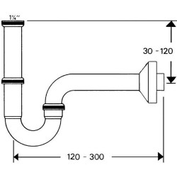 Sifonas praustuvui Hansgrohe, be ventilio, 1 1/4"