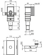 Sifonas praustuvui Ideal Standard, potinkinis, Ø32, chromas