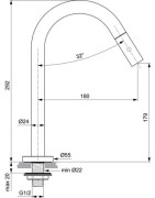Čiaupas praustuvui Ideal Standard Ceraline, šaltam arba sumaišytam vandeniui, chromas