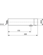 Bekontaktis praustuvo snapas Ideal Standard Sensorflow, iš sienos, 6 V, chromas