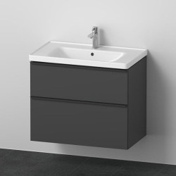 Spintelė su praustuvu Duravit D-Neo 800x784 mm, matinis grafitas