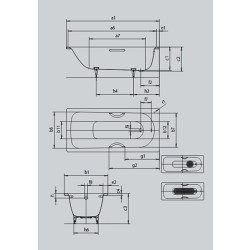 Plieninė vonia Kaldewei Saniform Plus 373-1, 170x75 cm