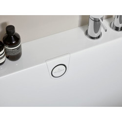 Vonia Villeroy&Boch Oberon 2.1, 180x80 cm, Quaryl, dešinė, su panele ir sifonu