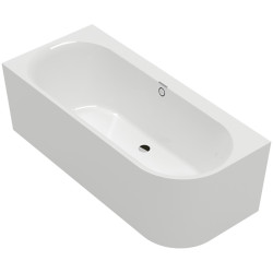 Vonia Villeroy&Boch Oberon 2.1, 180x80 cm, Quaryl, kairė, su panele ir sifonu