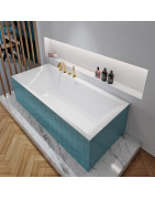 Stačiakampė vonia Villeroy&Boch Subway 3.0, 180x80 cm, Quaryl, su sifonu