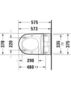Pakabinamas unitazas Duravit SensoWash Starck f Plus Compact, DuraShield, Rimless, su bidė funkcija