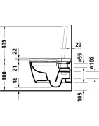 Pakabinamas unitazas Duravit SensoWash Starck f Plus Compact, DuraShield, Rimless, su bidė funkcija