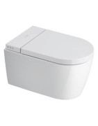 Pakabinamas unitazas Duravit SensoWash Starck f Lite Compact, DuraShield, Rimless, su bidė funkcija, su dangčiu