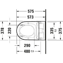 Pakabinamas unitazas Duravit SensoWash Starck f Lite Compact, DuraShield, Rimless, su bidė funkcija, su dangčiu