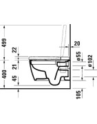 Pakabinamas unitazas Duravit SensoWash Starck f Lite Compact, DuraShield, Rimless, su bidė funkcija, su dangčiu