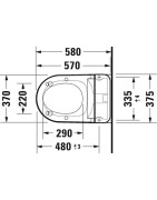 Pakabinamas unitazas Duravit SensoWash D-Neo Compact, DuraShield, Rimless, su bidė funkcija, su dangčiu