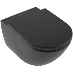 Pakabinamas unitazas Villeroy&Boch Subway 3.0, TwistFlush, CeramicPlus, juoda (Pure Black)