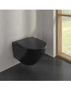 Pakabinamas unitazas Villeroy&Boch Subway 3.0, TwistFlush, CeramicPlus, juoda (Pure Black)
