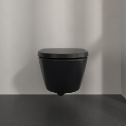 Pakabinamas unitazas Villeroy&Boch Subway 3.0, TwistFlush, CeramicPlus, juoda (Pure Black)
