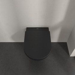 Pakabinamas unitazas Villeroy&Boch Subway 3.0, TwistFlush, CeramicPlus, juoda (Pure Black)