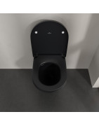 Pakabinamas unitazas Villeroy&Boch Subway 3.0, TwistFlush, CeramicPlus, juoda (Pure Black)