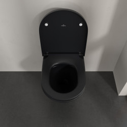 Pakabinamas unitazas Villeroy&Boch Subway 3.0, TwistFlush, CeramicPlus, juoda (Pure Black)