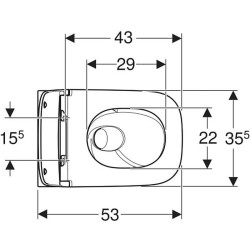 Pakabinamas unitazas Geberit Smyle Square, TurboFlush, su dangčiu