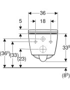 Pakabinamas unitazas Geberit Smyle Square, TurboFlush, su dangčiu