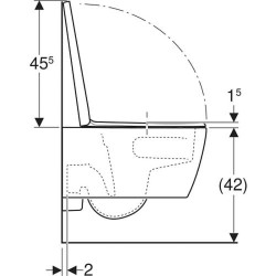 Pakabinamas unitazas Geberit Smyle Square, TurboFlush, su dangčiu