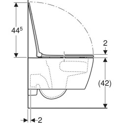 Pakabinamas unitazas Geberit Smyle Square, TurboFlush, su dangčiu
