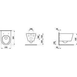 Pakabinamas unitazas Laufen Kartell, Rimless