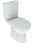 Pastatomas unitazas Geberit Selnova, horizontaliu nuotaku, Rimfree, su dangčiu