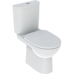 Pastatomas unitazas Geberit Selnova, horizontaliu nuotaku, Rimfree, su dangčiu