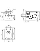 Pakabinamas unitazas Ideal Standard i.Life B, Rimless