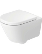 Pakabinamas unitazas Duravit D-Code, Rimless, su dangčiu
