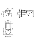 Pakabinamas unitazas Ideal Standard Contour 21, Rimless
