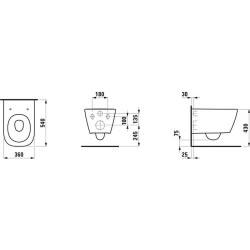 Pakabinamas unitazas Laufen Meda, Silent Flush