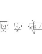 Pastatomas unitazas Laufen Pro, universaliu nuotaku, Rimless
