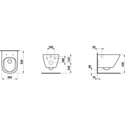 Pakabinamas unitazas Laufen Lua Advanced, Rimless