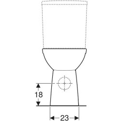 Pastatomas unitazas Geberit Selnova Comfort, horizontaliu nuotaku, Rimfree, žmonėms su negalia