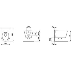 WC komplektas Laufen Kartell: Rimless unitazas, dangtis Soft-Close, INEO rėmas