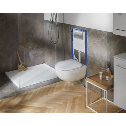 WC komplektas Geberit: Duofix Delta rėmas, Delta20 mygtukas, Selnova Premium Rimfree unitazas, dangtis
