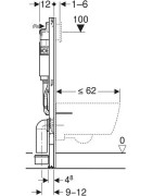 WC komplektas Geberit: Duofix Delta rėmas, Delta20 mygtukas, Selnova Premium Rimfree unitazas, dangtis