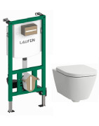 WC komplektas Laufen Meda: Rimless unitazas, dangtis Soft-Close, INEO rėmas