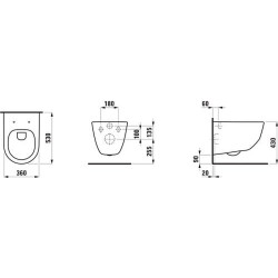 WC komplektas Laufen Pro: Rimless unitazas, dangtis Soft-Close, INEO rėmas