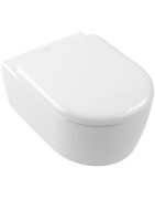 Pakabinamas unitazas Villeroy&Boch Skyla, TwistFlush E3, CeramicPlus, su dangčiu Soft-Close